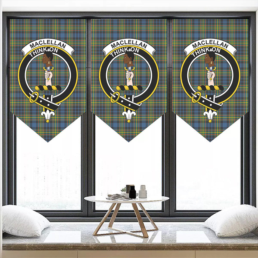 MacLellan Ancient Tartan Classic Crest Pennant