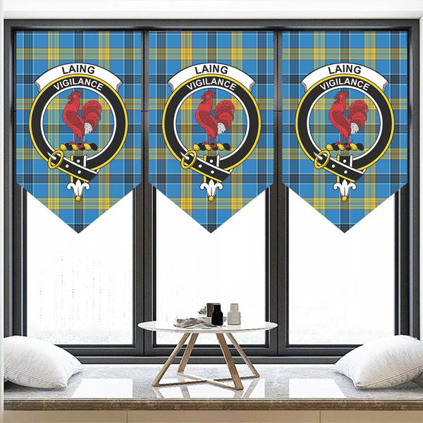 Laing Tartan Classic Crest Pennant