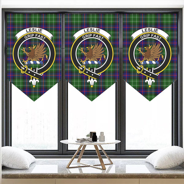 Leslie Hunting Tartan Classic Crest Pennant