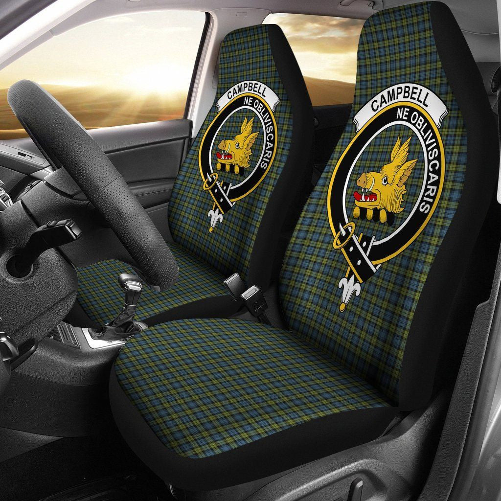 Campbell Clan Badge Classic Tartan Car Seat Cover