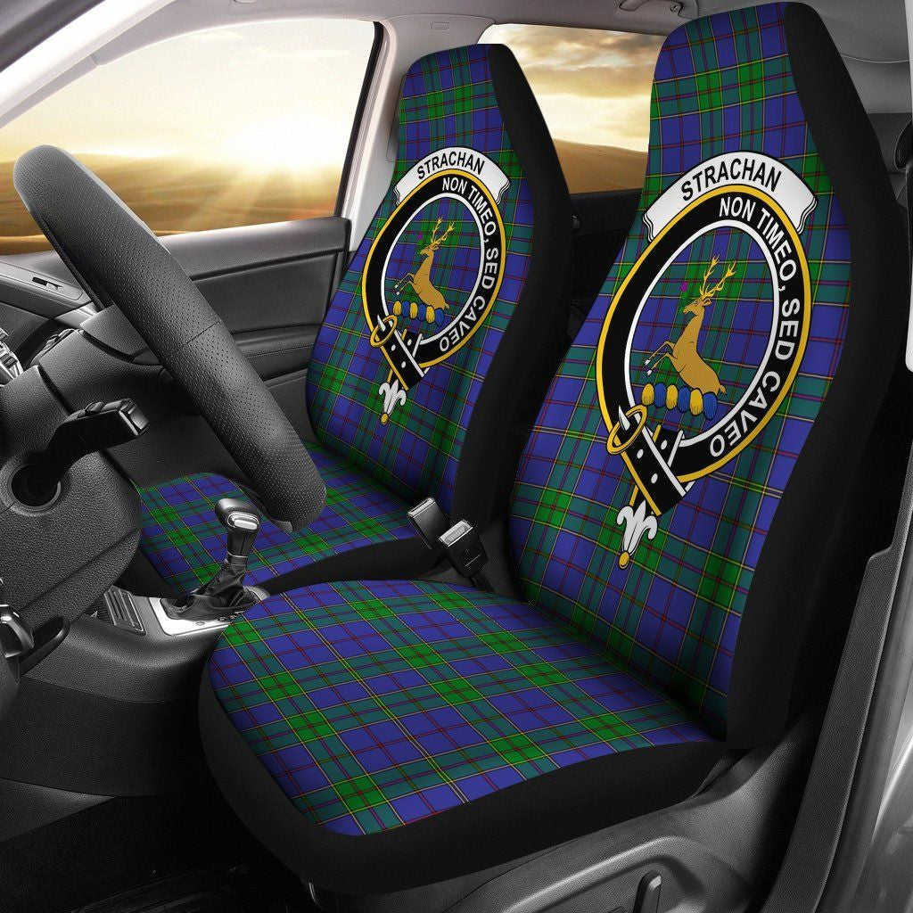 Strachan Clan Badge Classic Tartan Car Seat Cover