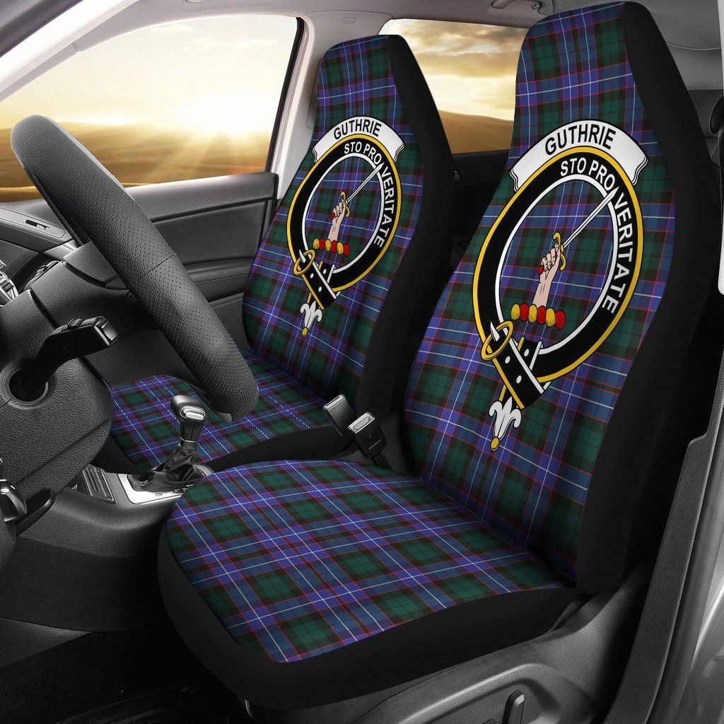 Guthrie Clan Badge Classic Tartan Car Seat Cover