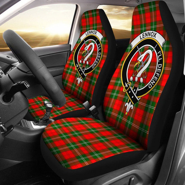 Lennox Clan Badge Classic Tartan Car Seat Cover