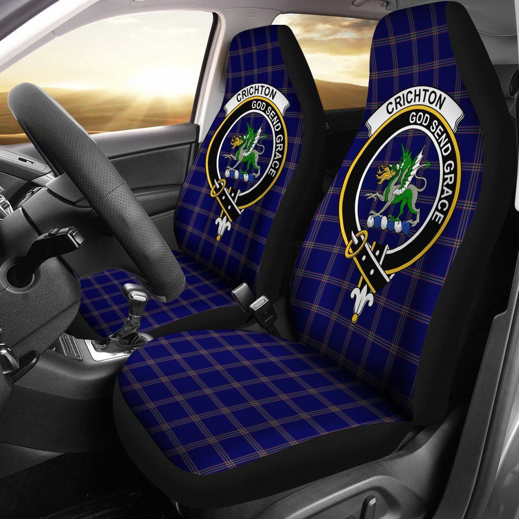 Crichton Clan Badge Classic Tartan Car Seat Cover