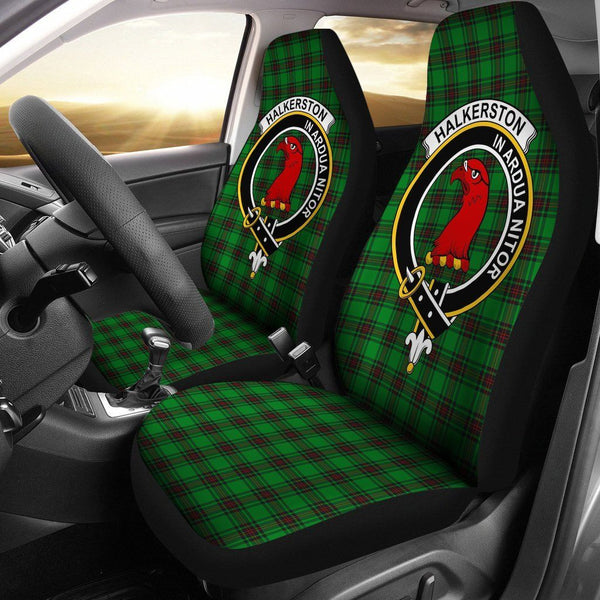 Halkerston Clan Badge Classic Tartan Car Seat Cover