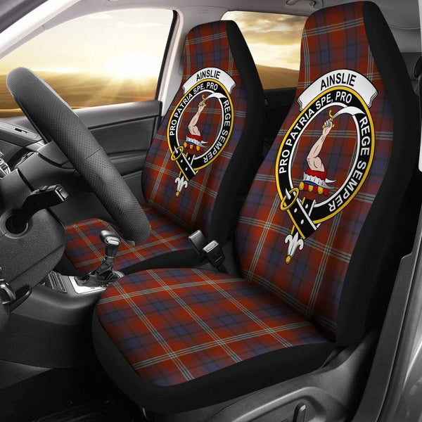 Ainslie Clan Badge Classic Tartan Car Seat Cover