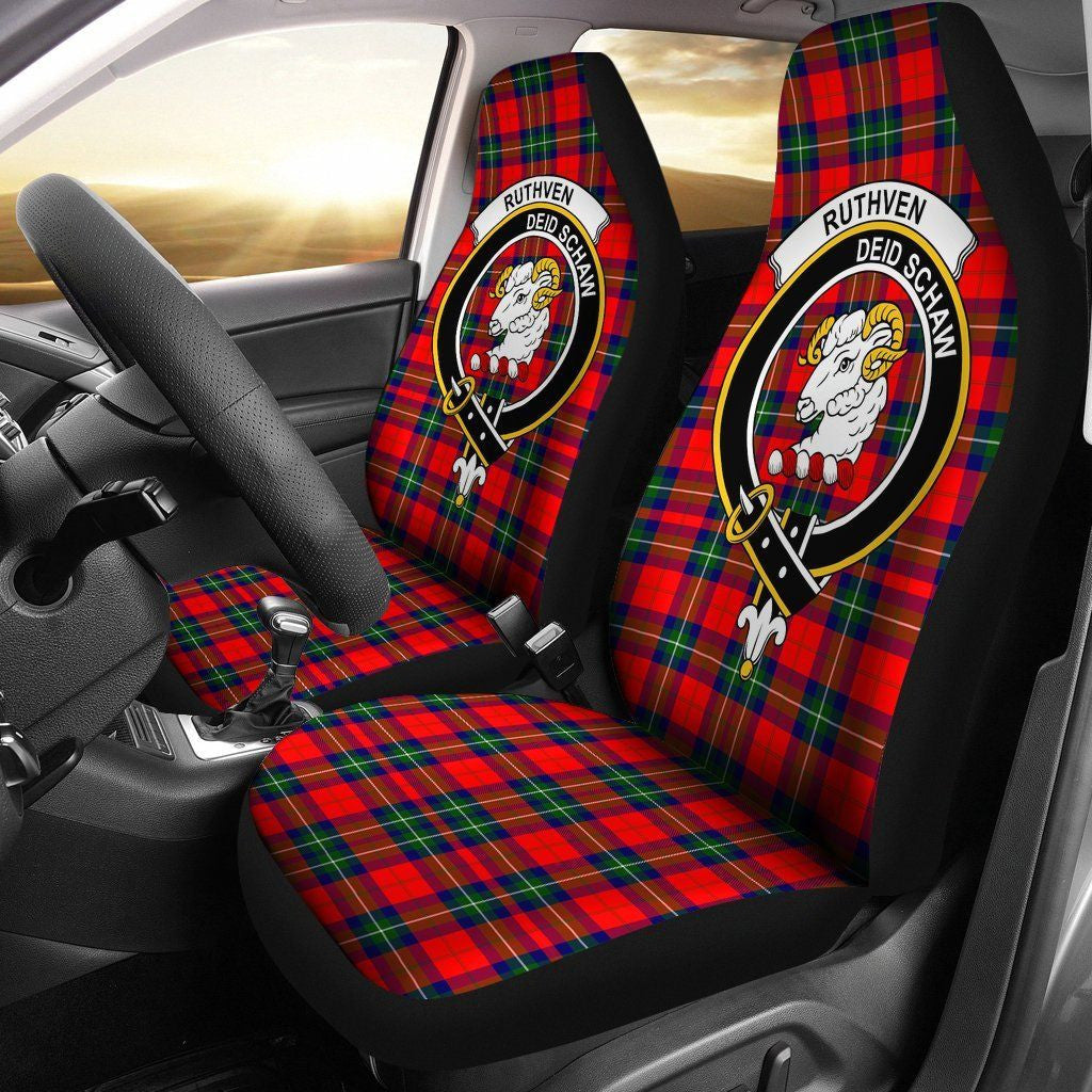 Ruthven Clan Badge Classic Tartan Car Seat Cover