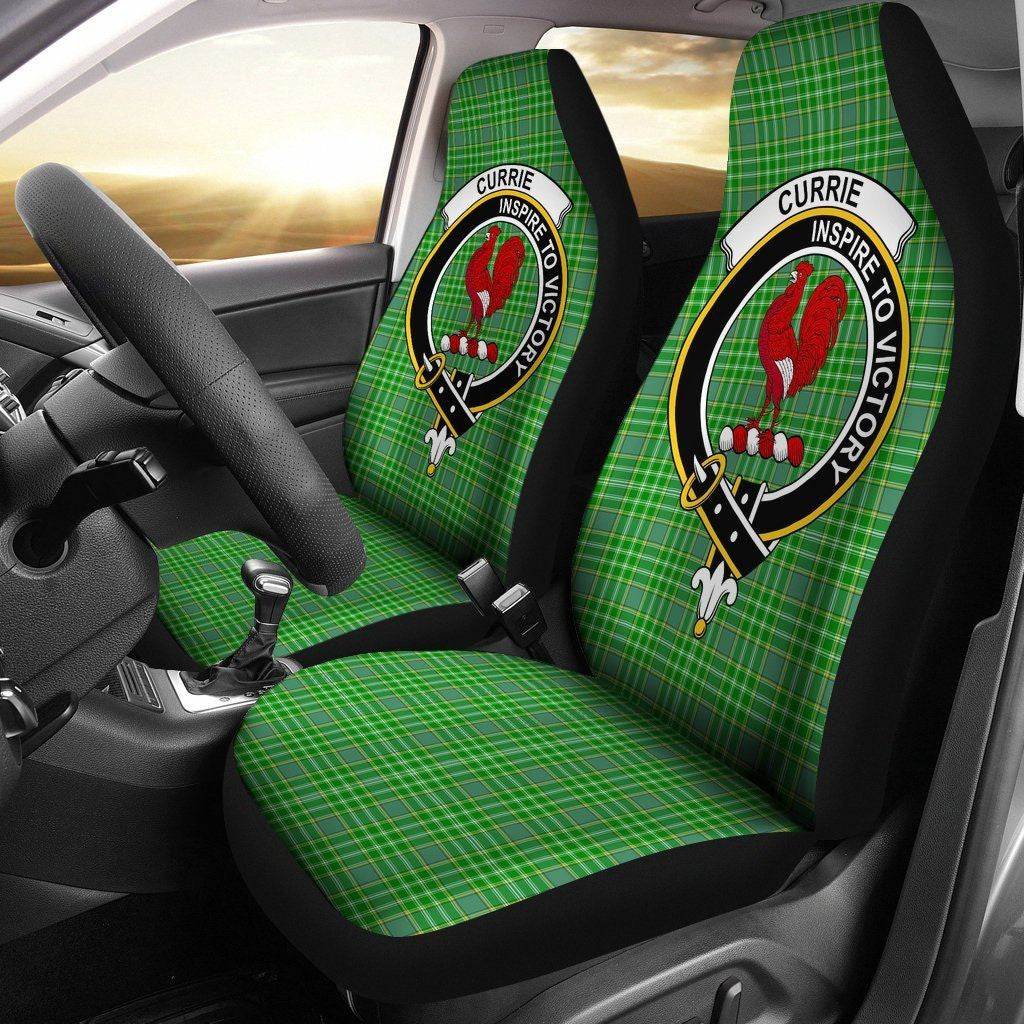 Currie Clan Badge Classic Tartan Car Seat Cover