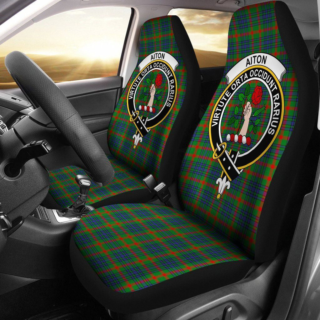 Aiton Clan Badge Classic Tartan Car Seat Cover