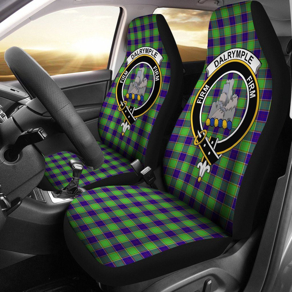 Dalrymple Clan Badge Classic Tartan Car Seat Cover