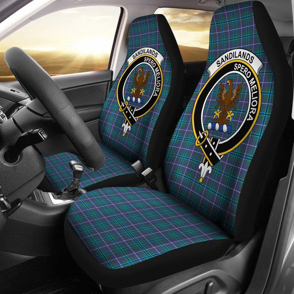 Sandilands (Douglas) Clan Badge Classic Tartan Car Seat Cover