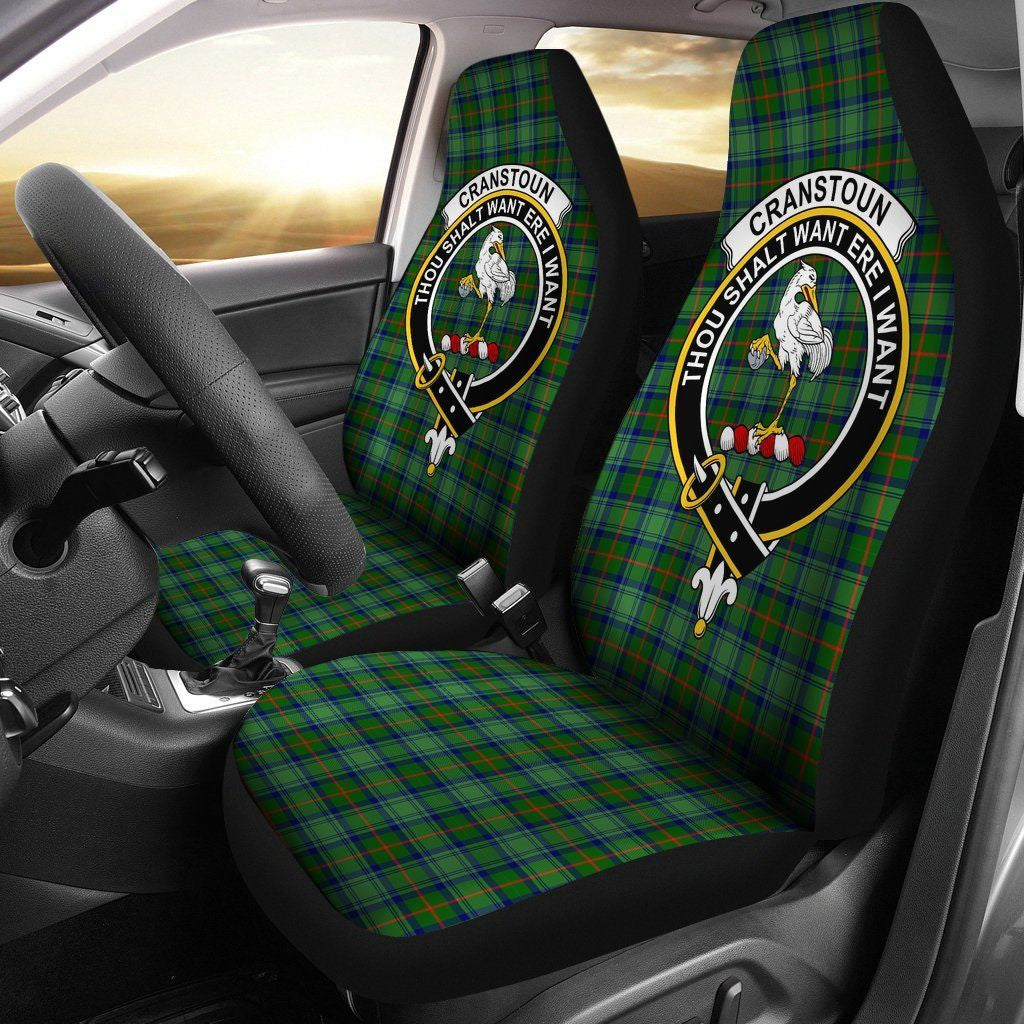 Cranston Clan Badge Classic Tartan Car Seat Cover