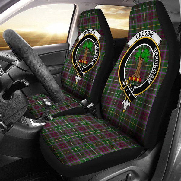 Crosbie Clan Badge Classic Tartan Car Seat Cover