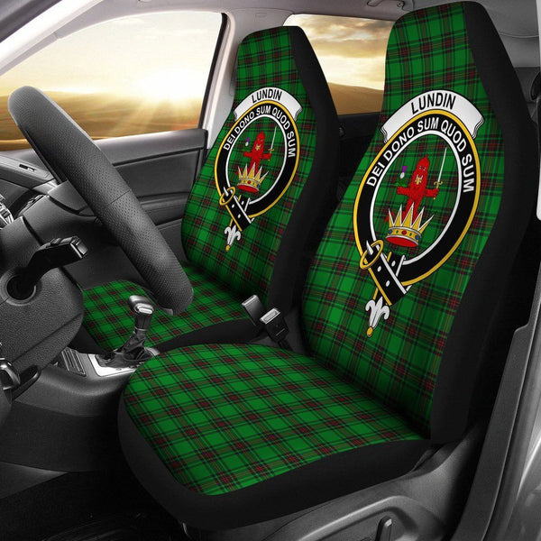 Lundin Clan Badge Classic Tartan Car Seat Cover