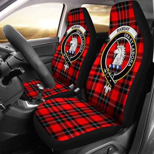 Ramsay Clan Badge Classic Tartan Car Seat Cover