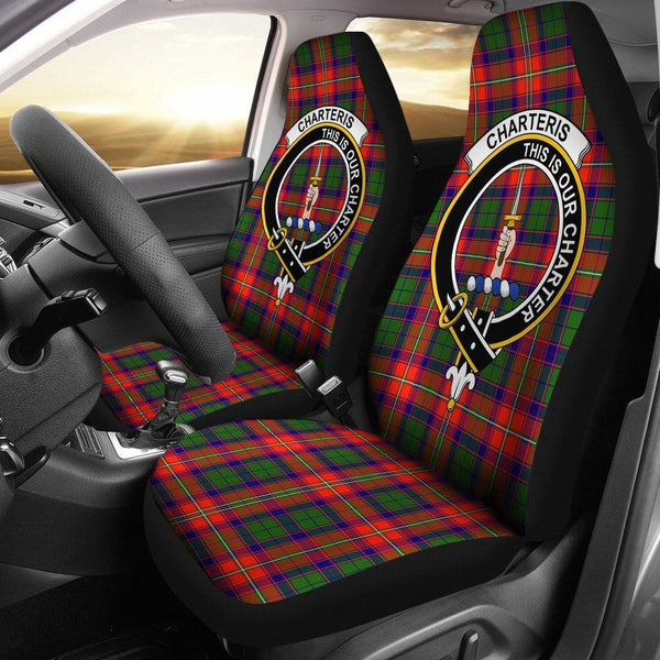 Charteri Clan Badge Classic Tartan Car Seat Cover