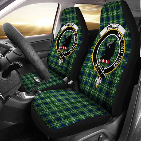 Tweedside District Clan Badge Classic Tartan Car Seat Cover