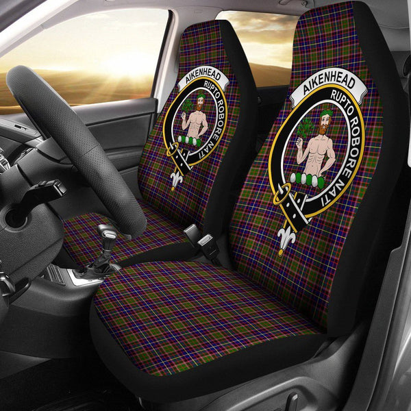 Aikenhead Clan Badge Classic Tartan Car Seat Cover