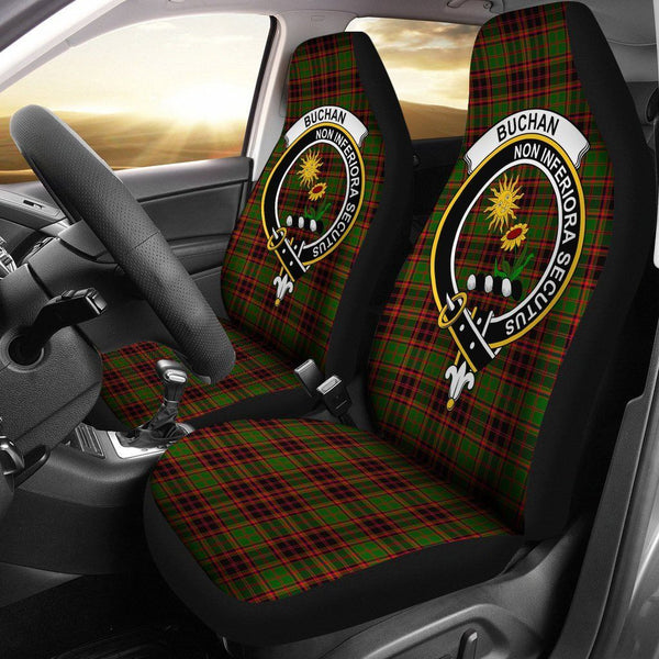 Buchan Clan Badge Classic Tartan Car Seat Cover