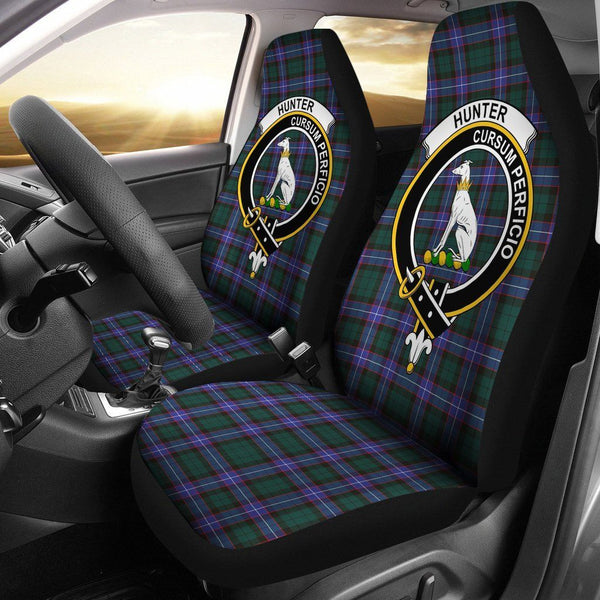 Hunter Clan Badge Classic Tartan Car Seat Cover