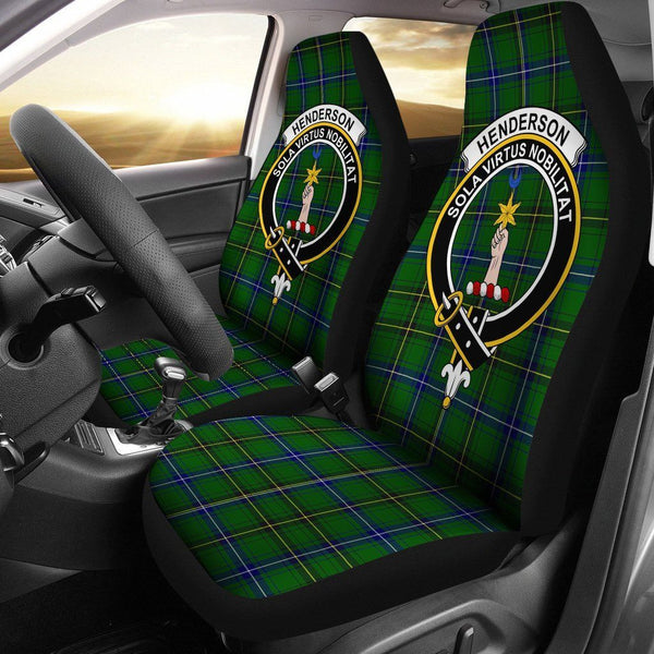 Henderson Clan Badge Classic Tartan Car Seat Cover