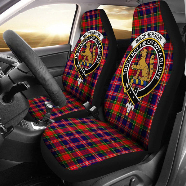 MacPherson Clan Badge Classic Tartan Car Seat Cover