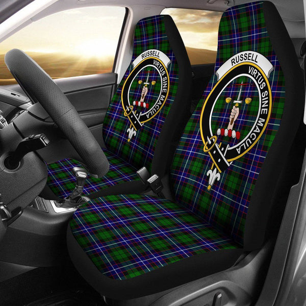 Russell Clan Badge Classic Tartan Car Seat Cover