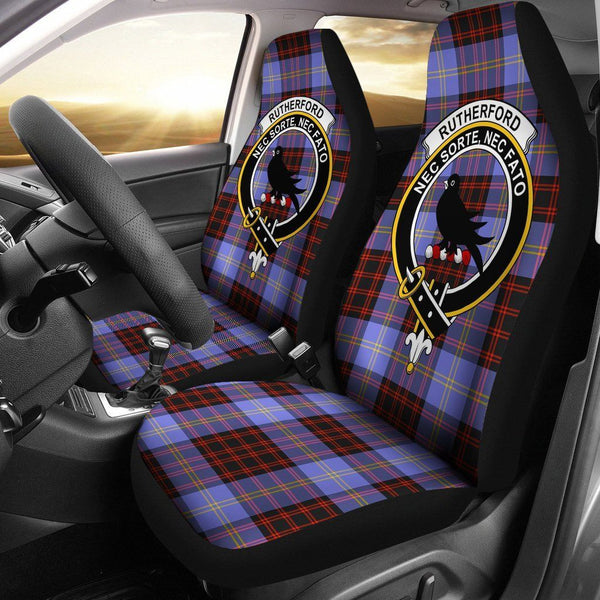 Rutherford Clan Badge Classic Tartan Car Seat Cover