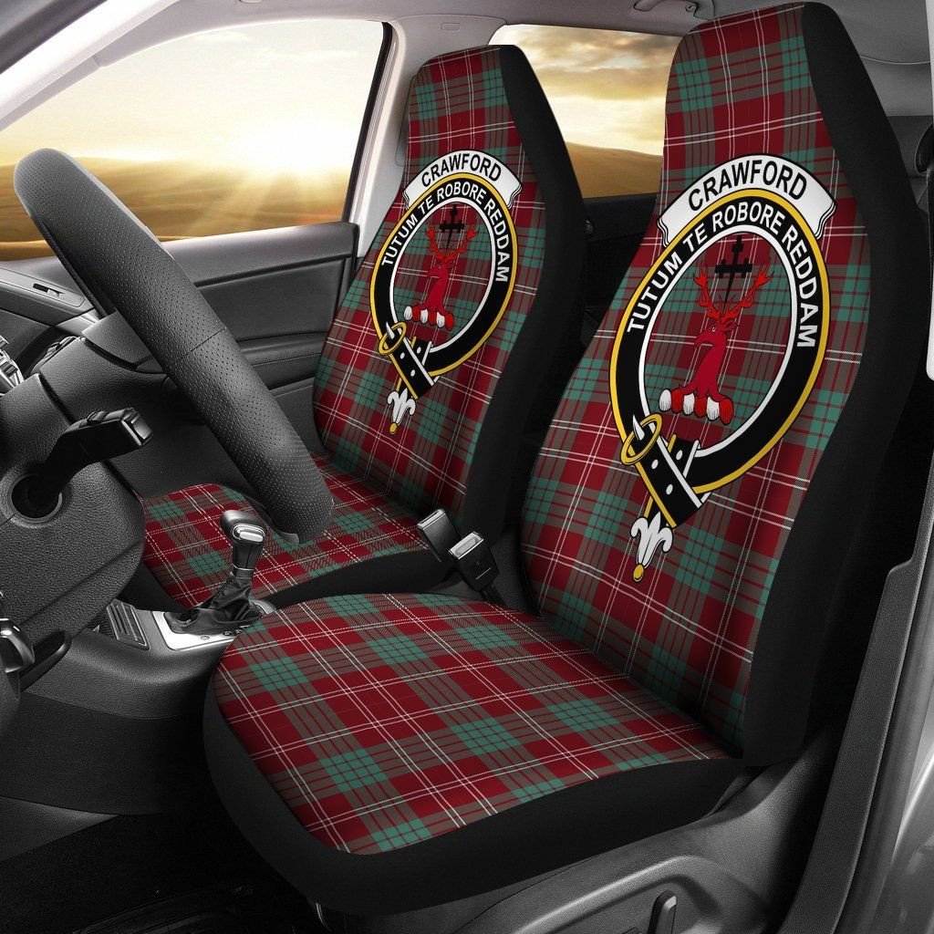 Crawford Clan Badge Classic Tartan Car Seat Cover