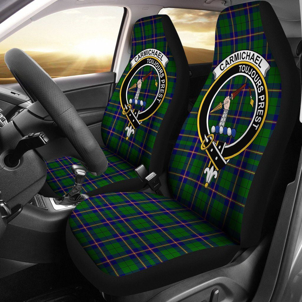 Carmichael Clan Badge Classic Tartan Car Seat Cover