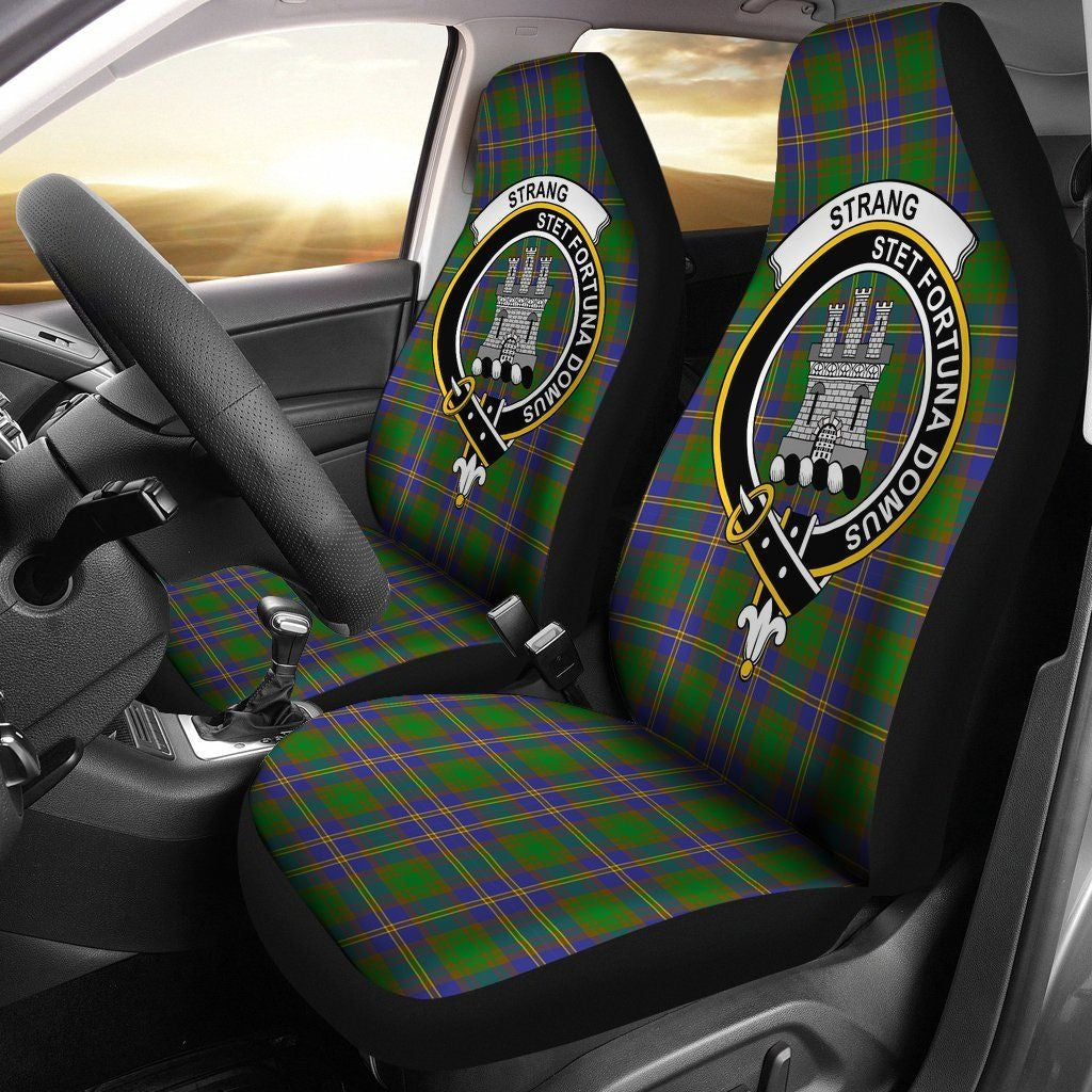 Strange of Balkaskie Clan Badge Classic Tartan Car Seat Cover