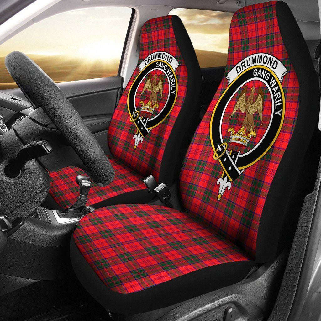 Drummond Clan Badge Classic Tartan Car Seat Cover