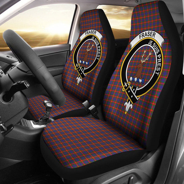 Fraser of Lovat Clan Badge Classic Tartan Car Seat Cover