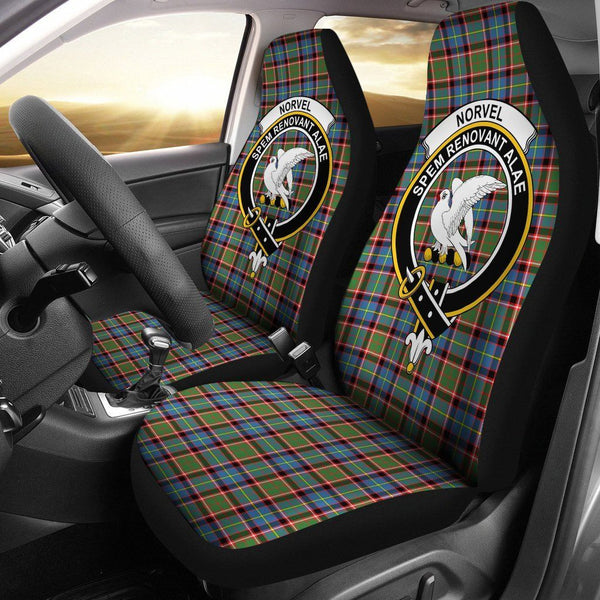 Norvel (Stirling) Clan Badge Classic Tartan Car Seat Cover