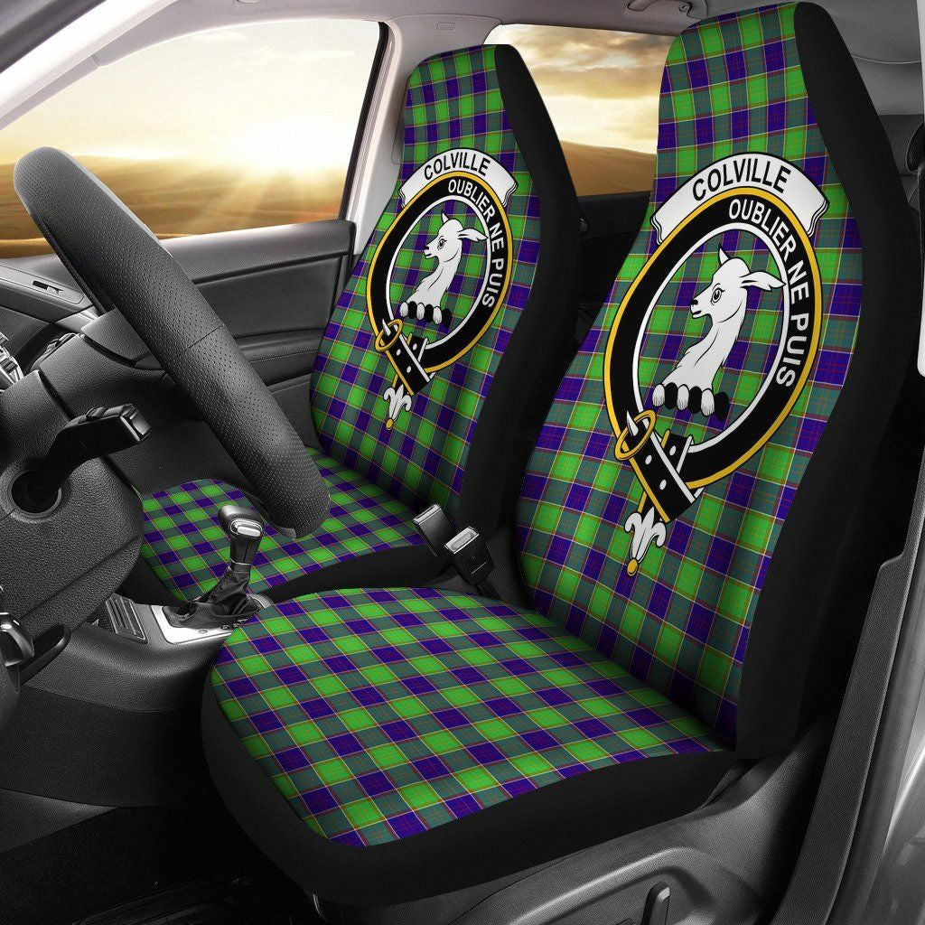 Colville Clan Badge Classic Tartan Car Seat Cover