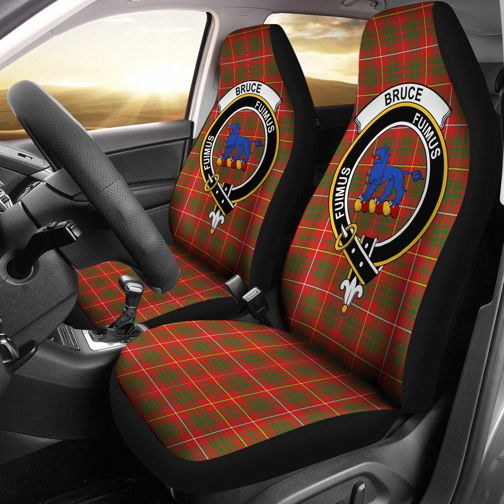 Bruce Clan Badge Classic Tartan Car Seat Cover