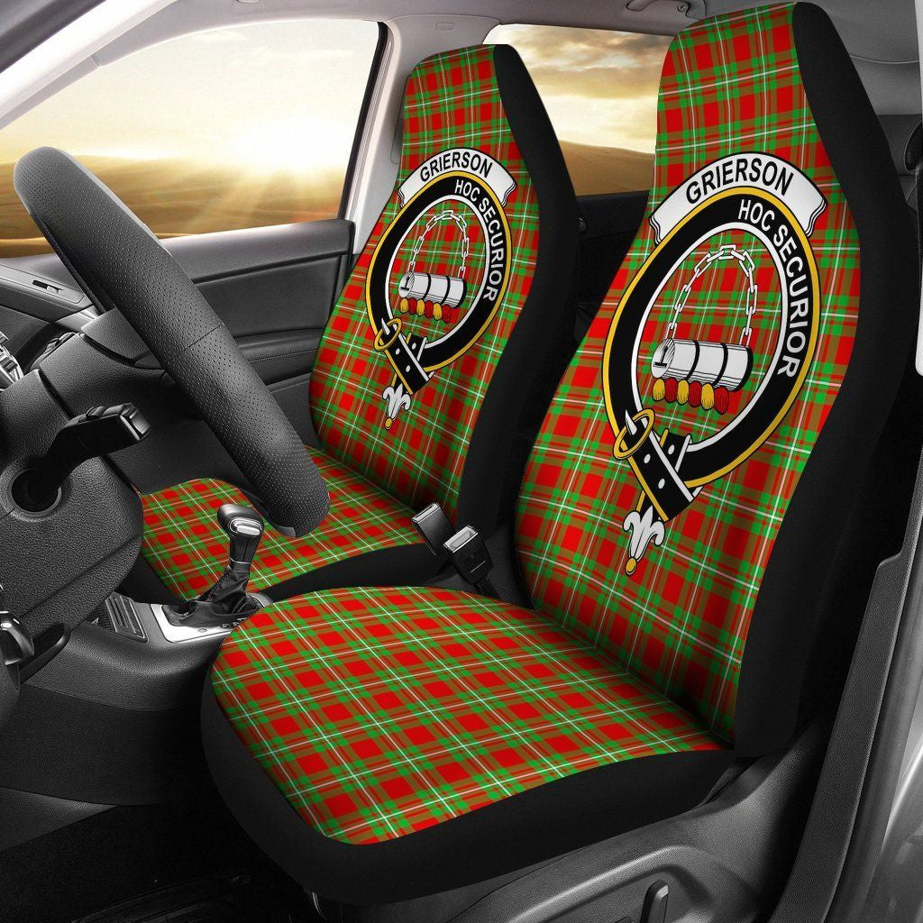 Grierson Clan Badge Classic Tartan Car Seat Cover