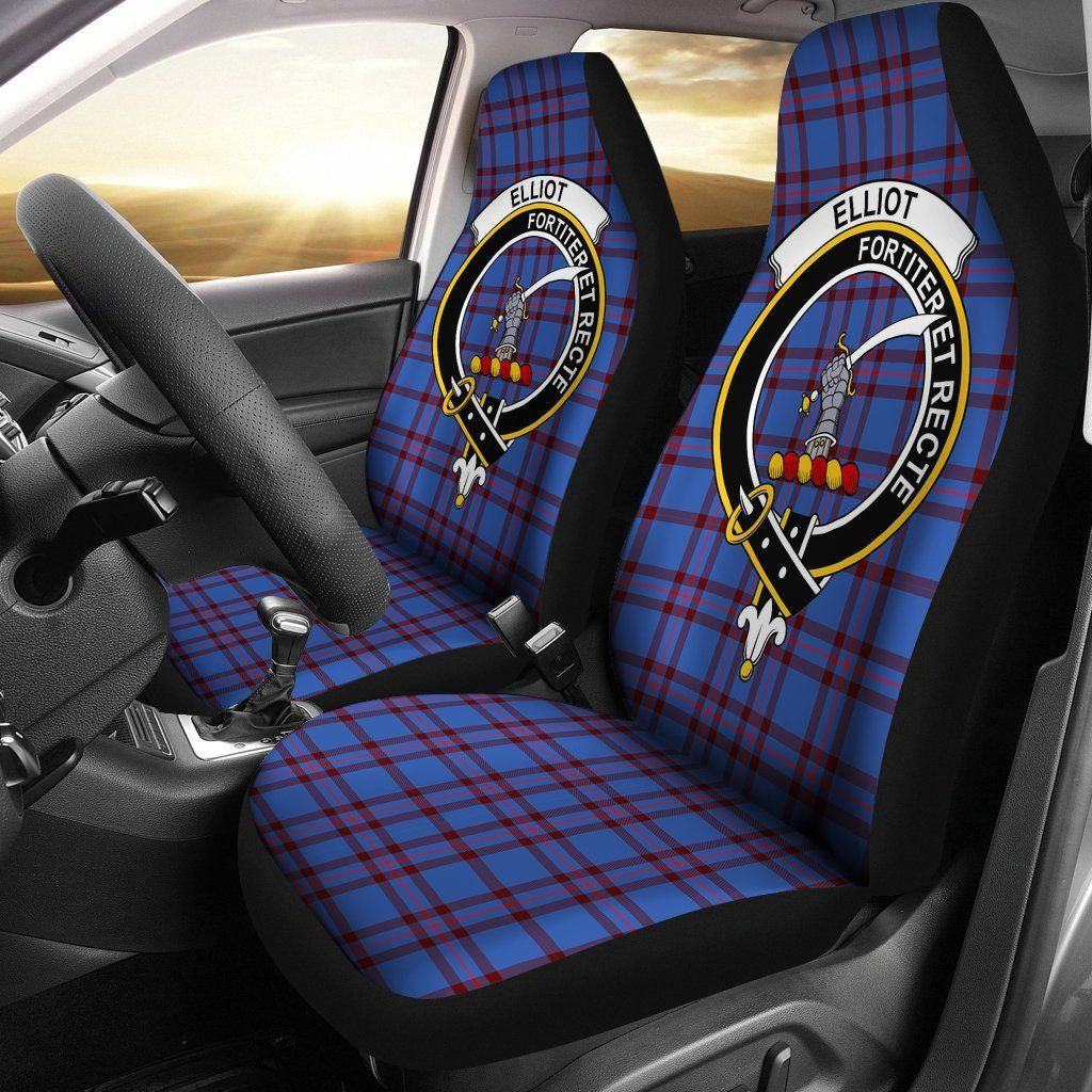 Elliot Clan Badge Classic Tartan Car Seat Cover