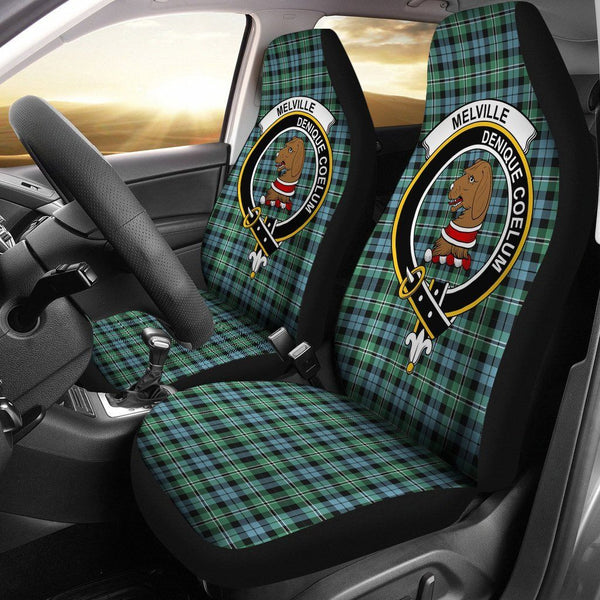 Melville Clan Badge Classic Tartan Car Seat Cover