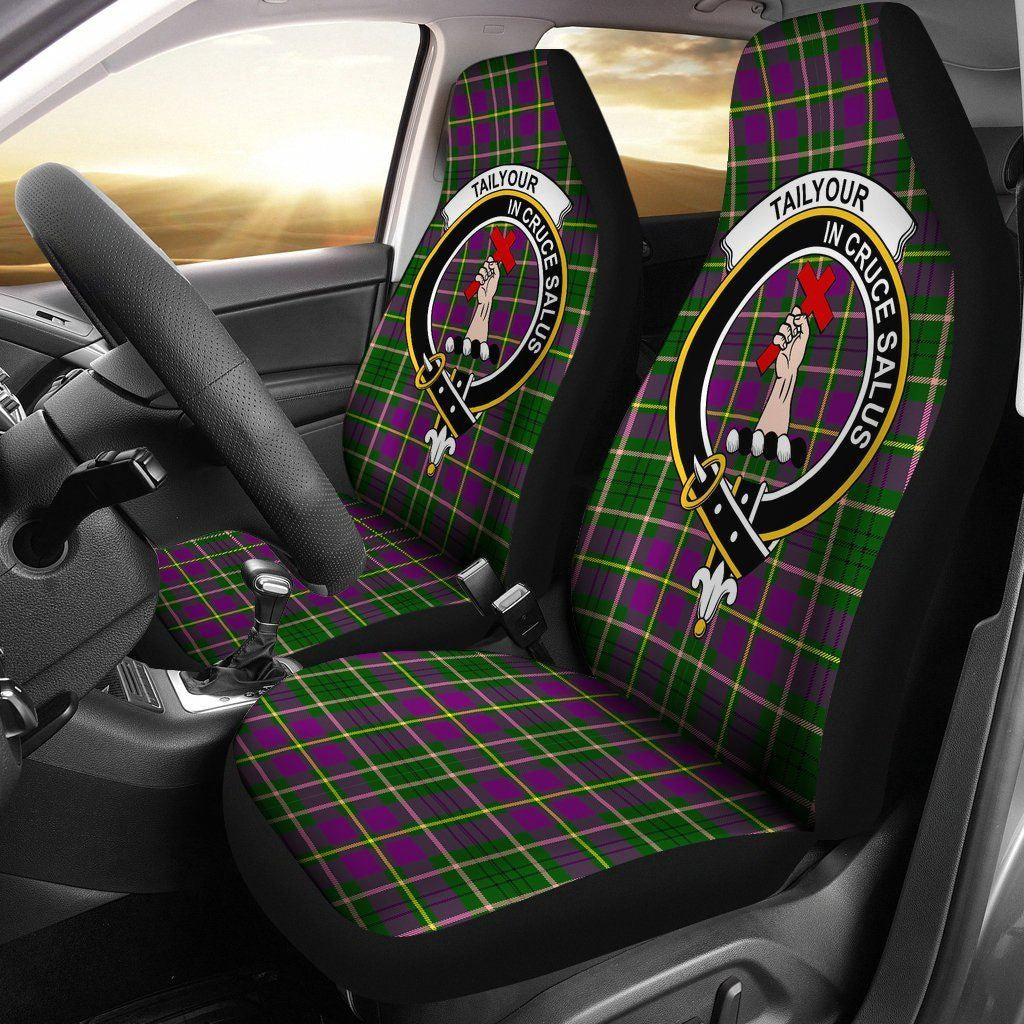 Taylor Clan Badge Classic Tartan Car Seat Cover