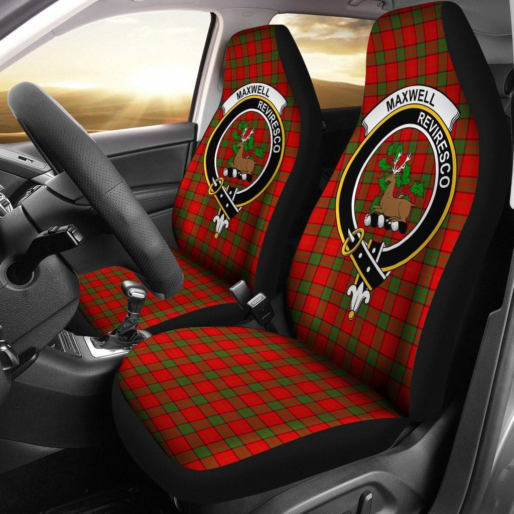 Maxwell Clan Badge Classic Tartan Car Seat Cover