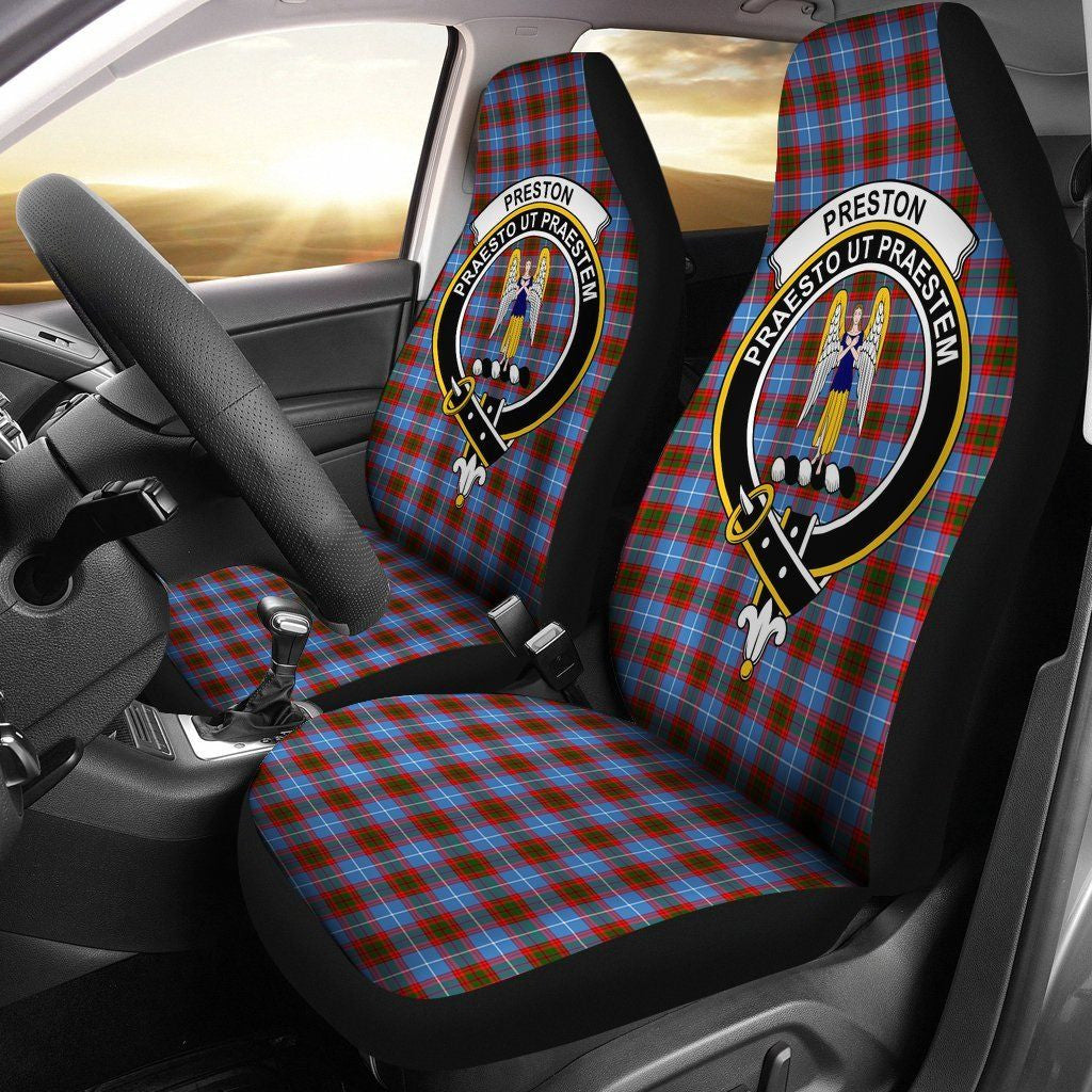 Preston (Edingburg) Clan Badge Classic Tartan Car Seat Cover