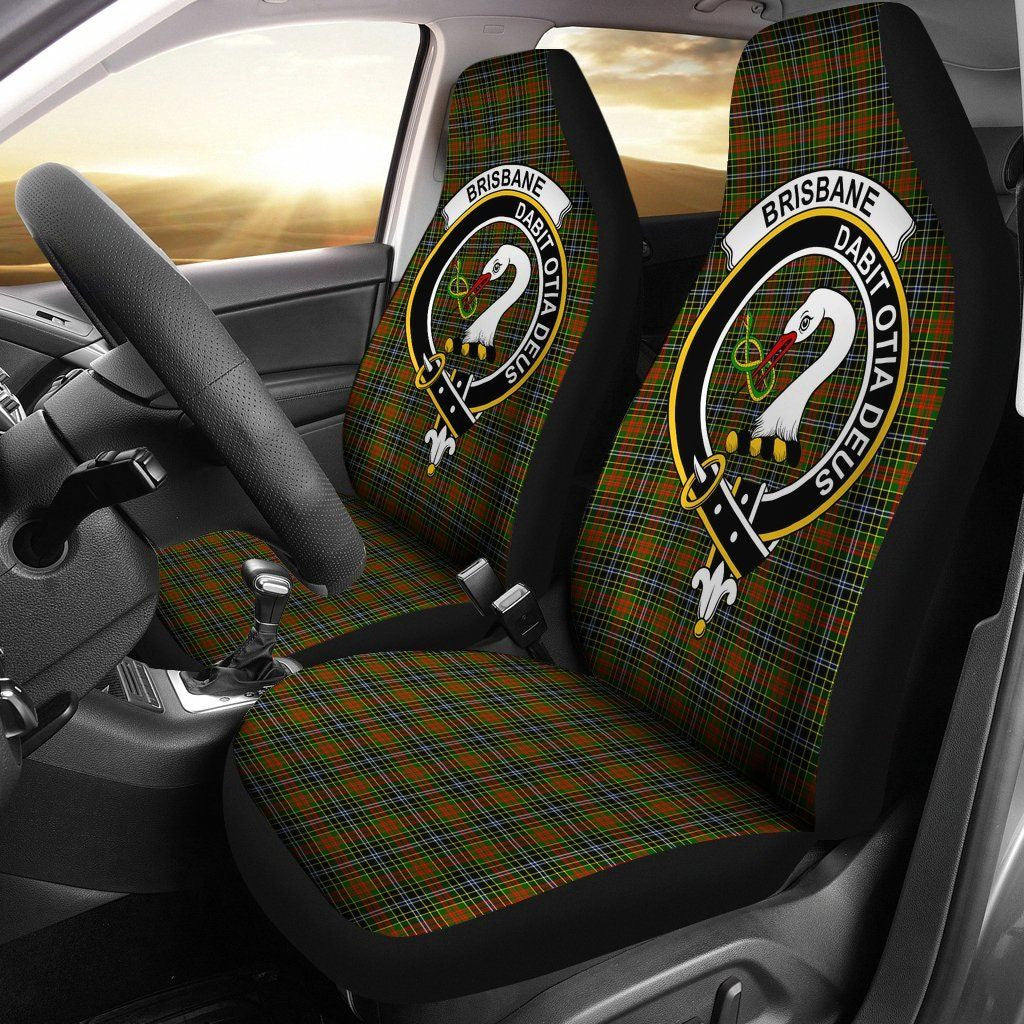 Brisbane Clan Badge Classic Tartan Car Seat Cover