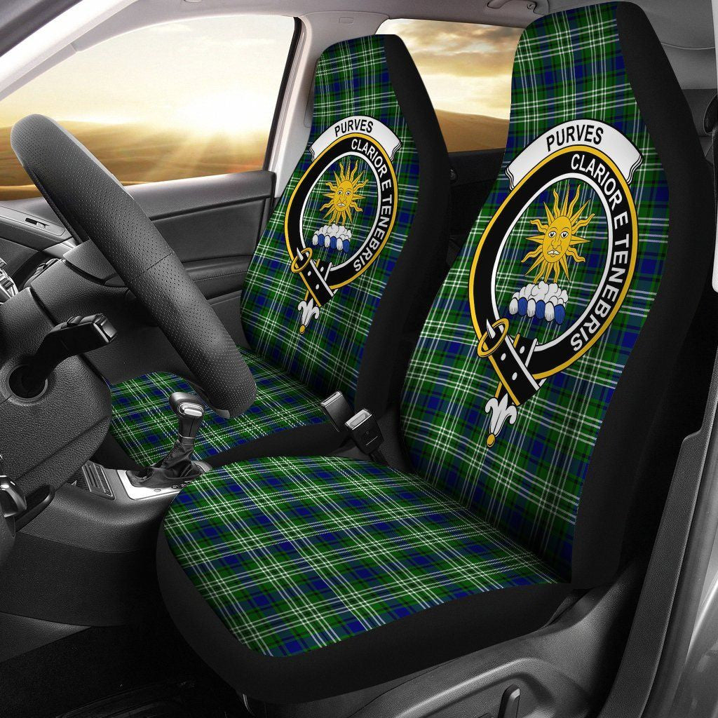 Purves (Tweedside) Clan Badge Classic Tartan Car Seat Cover