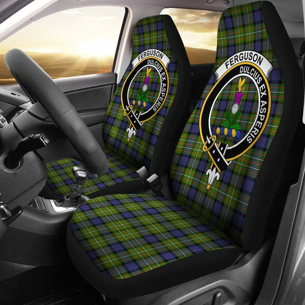 Fergusson Clan Badge Classic Tartan Car Seat Cover