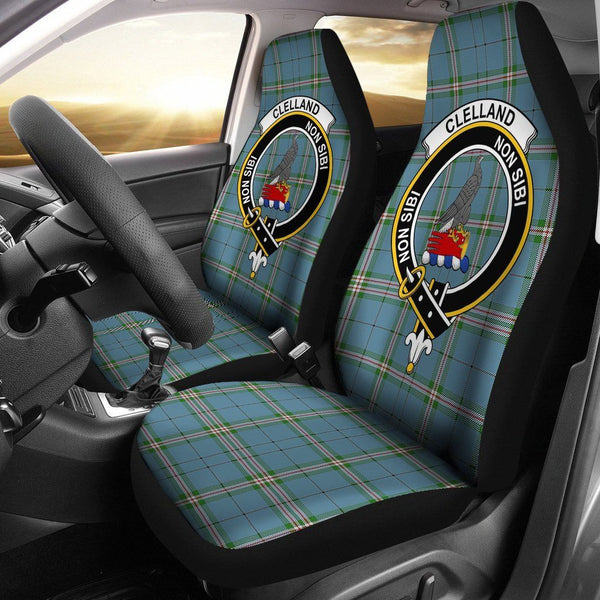 Clelland Clan Badge Classic Tartan Car Seat Cover