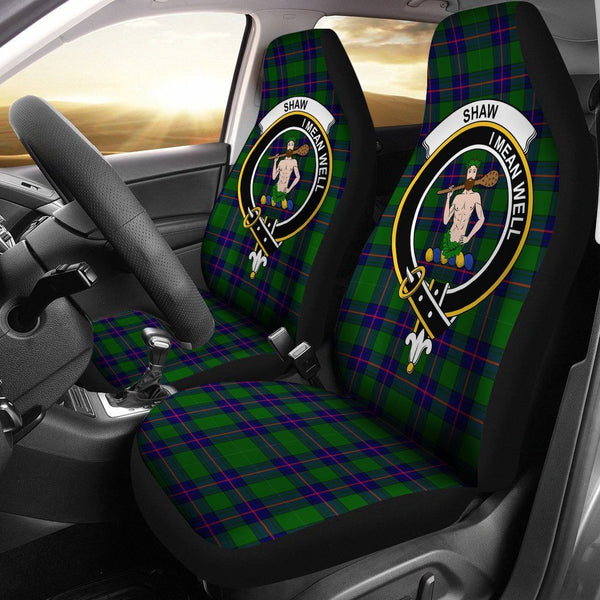 Shaw Clan Badge Classic Tartan Car Seat Cover