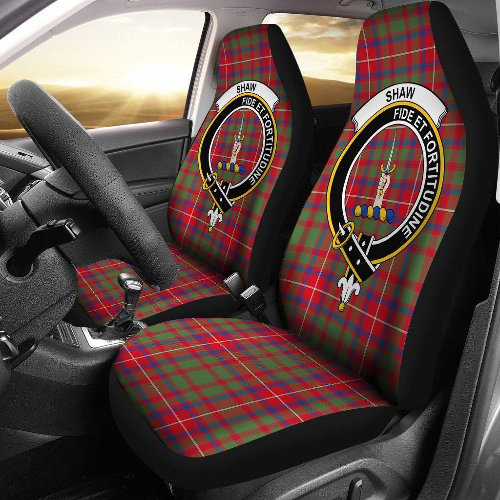 Shaw Red Clan Badge Classic Tartan Car Seat Cover