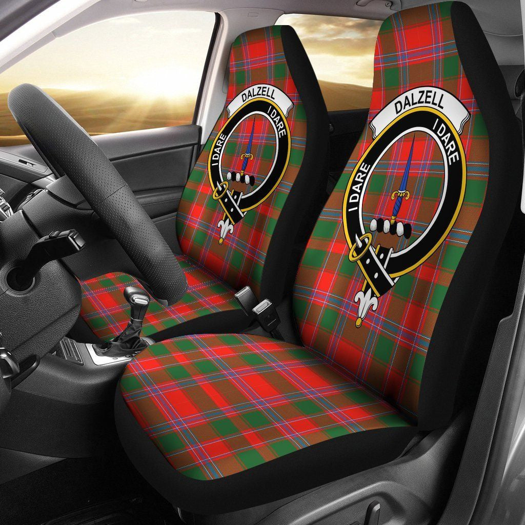 Dalzel Clan Badge Classic Tartan Car Seat Cover