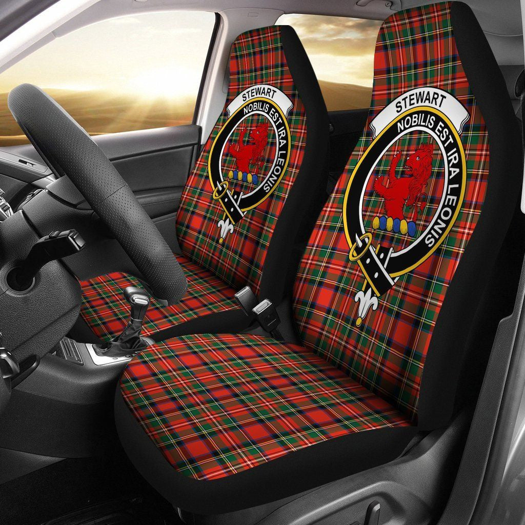 Stewart Royal Clan Badge Classic Tartan Car Seat Cover